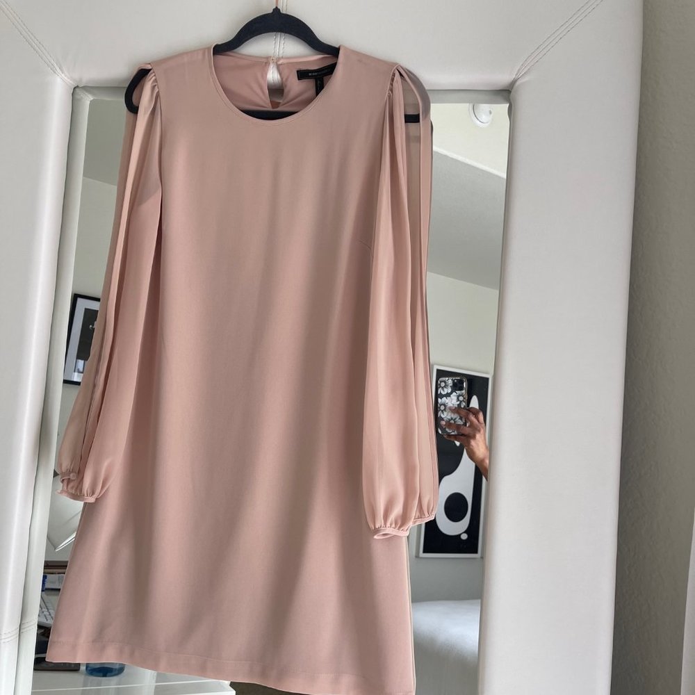 BCBG BARE PINK COLORED BABYDOLL DRESS, SIZE XS